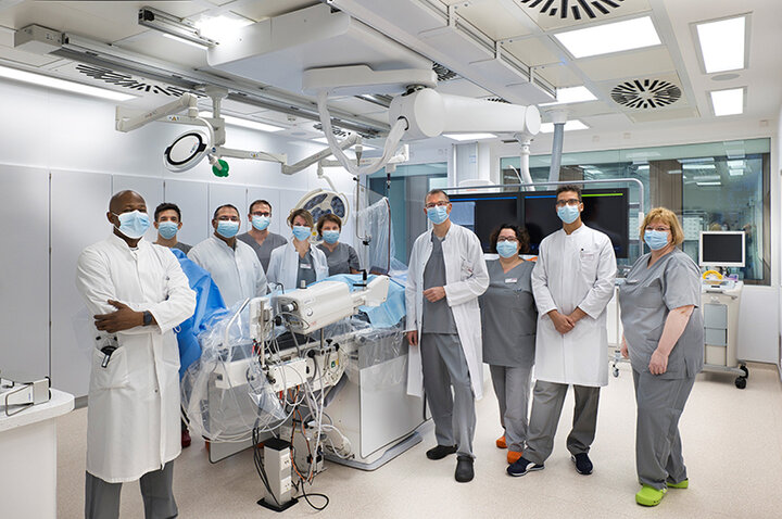 im Herzkatheter Labor Gruppenfoto 