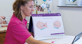 Die TeleHebamme bei der digitalen Sprechstunde, Hunsrück Klinik der Stiftung kreuznacher diakonie