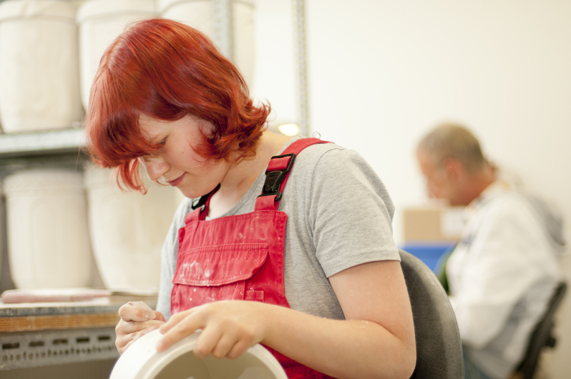 Frau am Arbeiten 