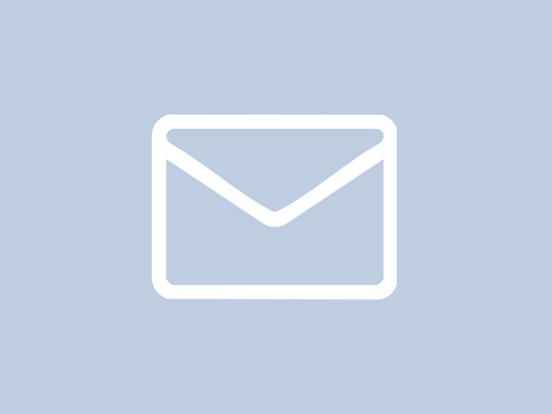 Icon mit Brief - Platzhalter für Kontakt über E-Mail