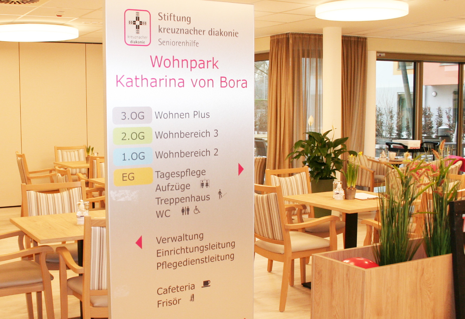 Eingangsbereich des Wohnparks Katharina von Bora