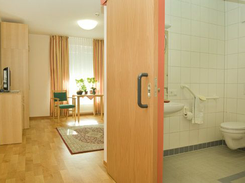Blick in ein Bewohnerbad